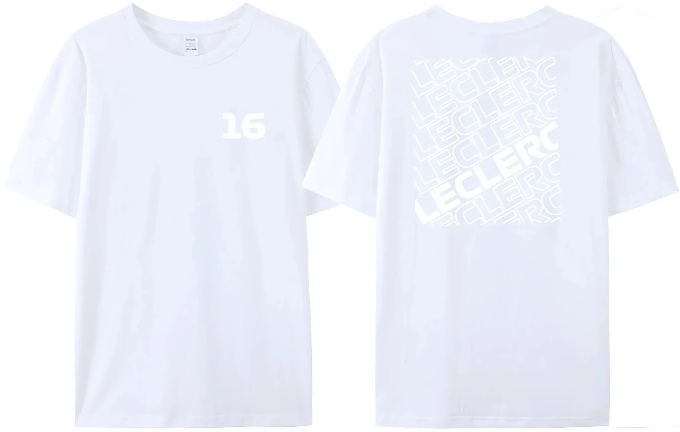 مروحة سباق مطبوعة هاروكو للرجال والنساء ، ملابس غير رسمية ، تي شيرت علوي ، 16 ، تي شيرت ، أحرف Edward Leclerc ،