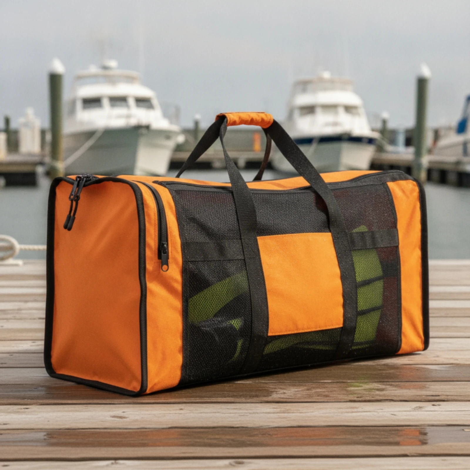 Dive Duffel Bag Foldable Dive Bag with Zipper Spacious Breathable for Divers, Boat Trips, Beach