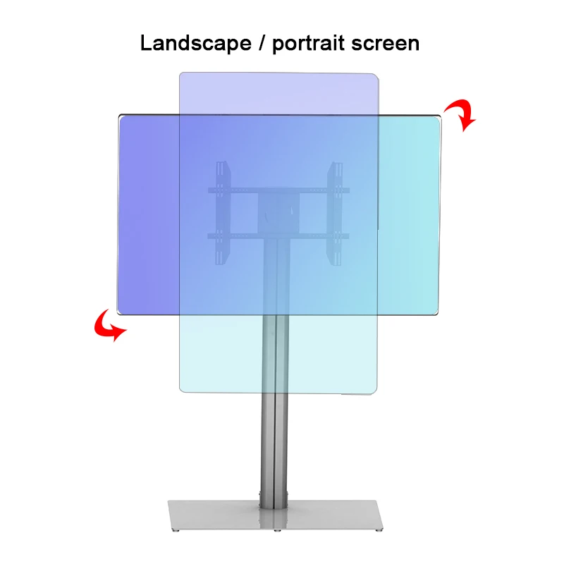 Landscape and Portrait Public TV Floor Rack Floor Base Screen 30-60 inches