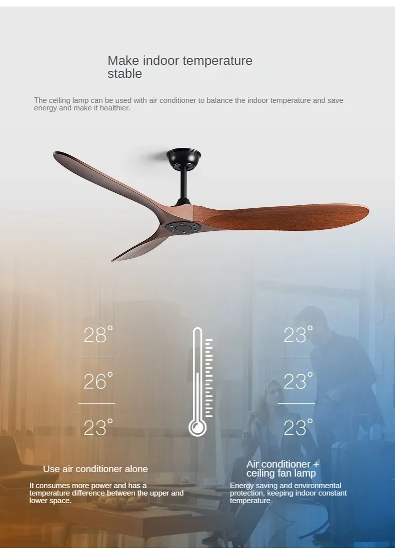 Imagem -06 - American Retro Estilo Ceiling Fan Nordic Living Room Sala de Jantar Industrial Variable Frequency Light 110v Electric Fan Novo