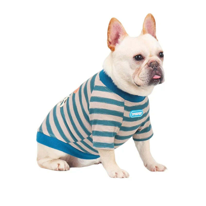 

Autumn Spring Pet Clothes Pug Dog T-shirt Poodle Bichon Schnauzer French Bulldog Clothing Tee Shirt Pet Apparel Dog Costume