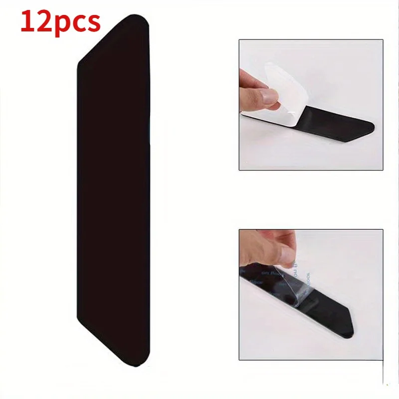 12 قطعة من ملصقات السجاد والأرضيات المضادة للانزلاق مغسولة بالماء ولا توجد علامات. يتم غسل شريط السجاد القابل لإعادة الاستخدام #6