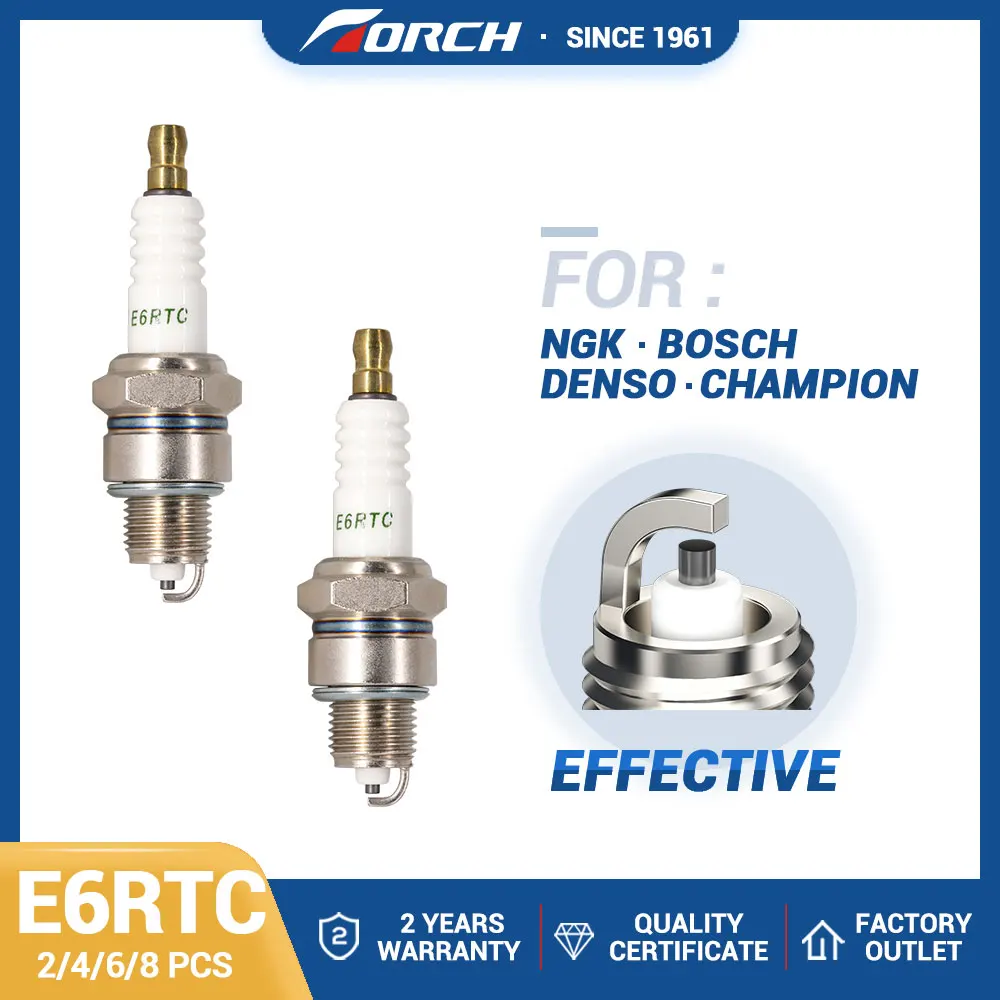 Stens New Spark Plug Torch E6RTC replace for Honda 98076-56917, Candle 7022, BPR6HS, Subaru 065-01404-20, Toro 119-1961