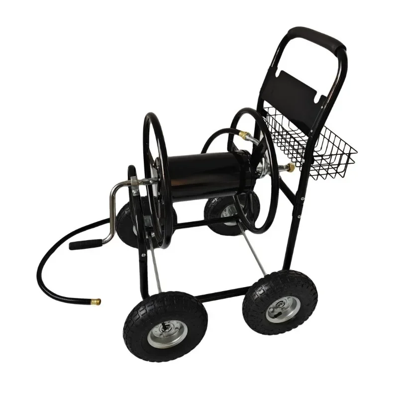 金属製の大型手動式水道管収納車の周りに50～90メートル巻くことができます