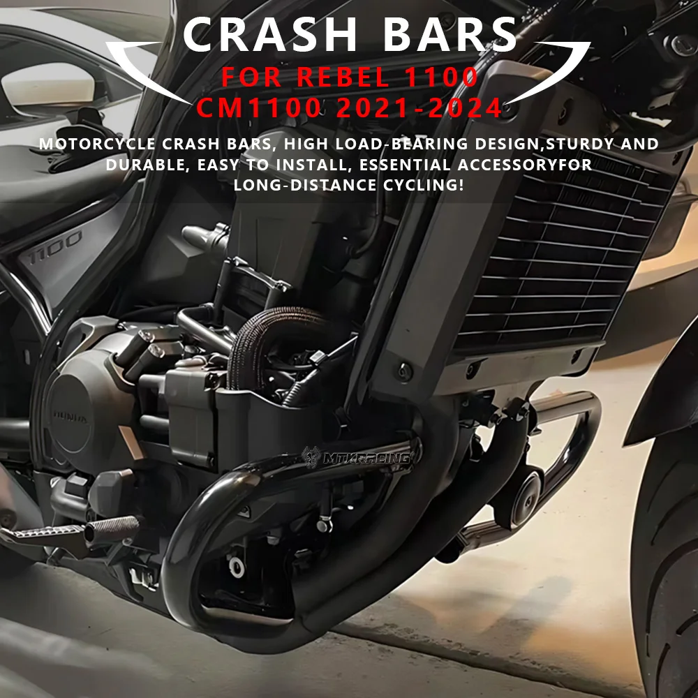 

For HONDA REBEL 1100 /CM1100 2021-2024 Body Bar Guard Bar Motorcycle Front Lower Crash Bar Engine Guard Protection Bumper