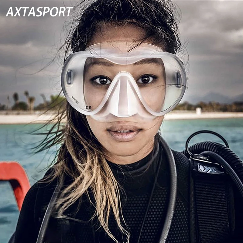 Scuba Diving Masks Free Diving Goggles Snorkeling Set Adult  Silicone Skirt Panoramic Swimming Pool Professional Equipment