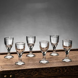 6pcs Set Wine Glasses Luxury Sets Transparent Chinese Baijiu Shot Glass Spirits Cups Household Drinkware Party Wine Dispenser