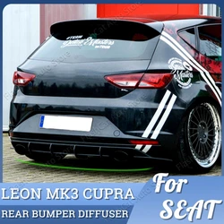 For Seat Leon MK3 5F Cupra 4 Fins Car Rear Bumper Diffuser Rear Splitters Spoiler Lip Body Kits 2012 2013 2014 2015 2016 Preface