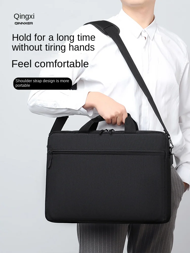 QINNXER brandat high quality Computer laptop commercial affairs bag shoulder large capacity handbag suitable for men women work