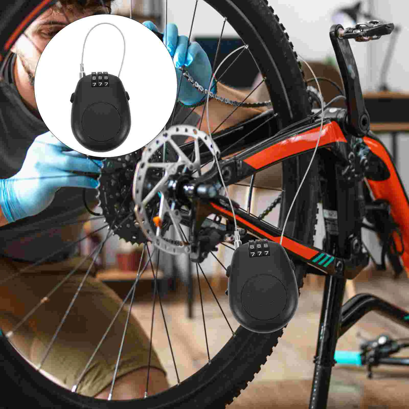 

Steel Wire Rope Coded Lock Snowboard Protection Ski Locks for Scooter Snowboarding Gear Bicycle