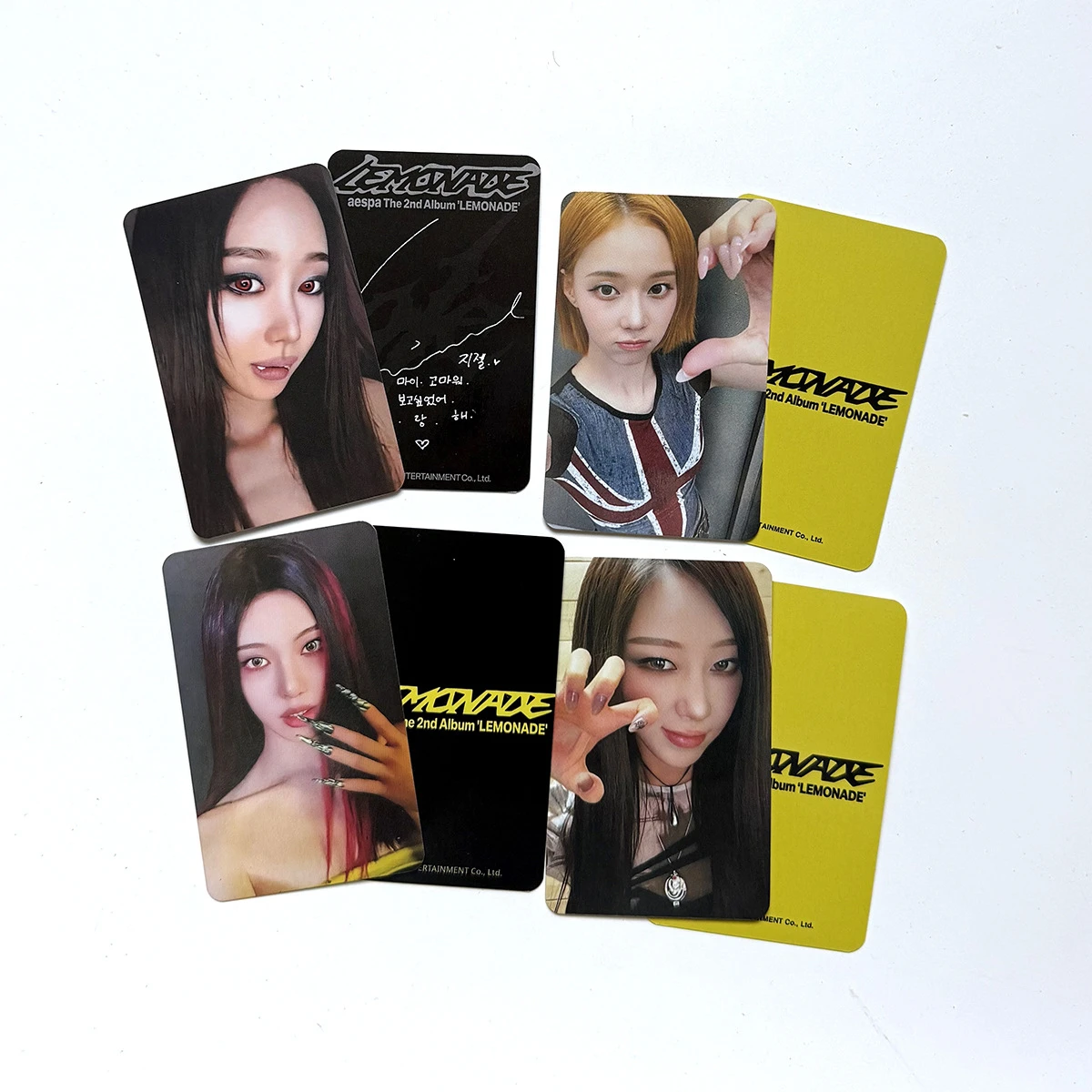 2026 Neue 4 beliebte Girlgroup AESPA LEMONADE Neues Album Flash-Fotokarten-Sammlung LOMO-Karten Dekoration K-Pop Spielzeug Geschenk – Detail 3