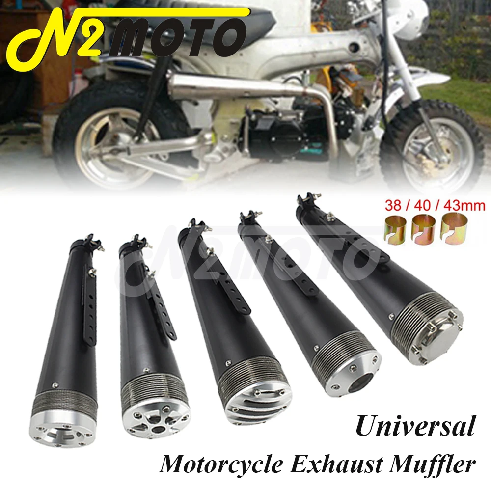 Universal Motorcycle Silencers Scooter Dirt Pit Bike For Honda CRF230F CRF150F Yamaha 38mm-45mm Adjustable Exhaust Mufflers Pipe