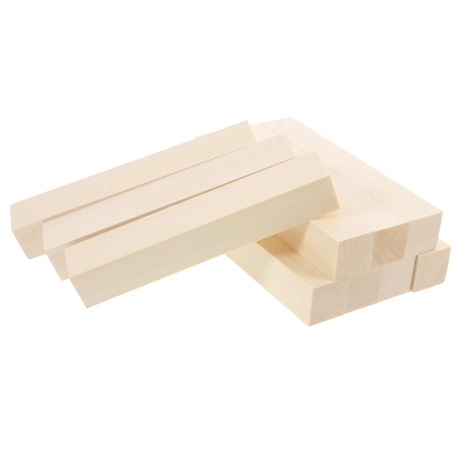 

10pcs Basswood Carving Blocks Soft Texture DIY Wood Carving Kit Large Wooden Animal Blank Dowel Rods Baby Shower Decor