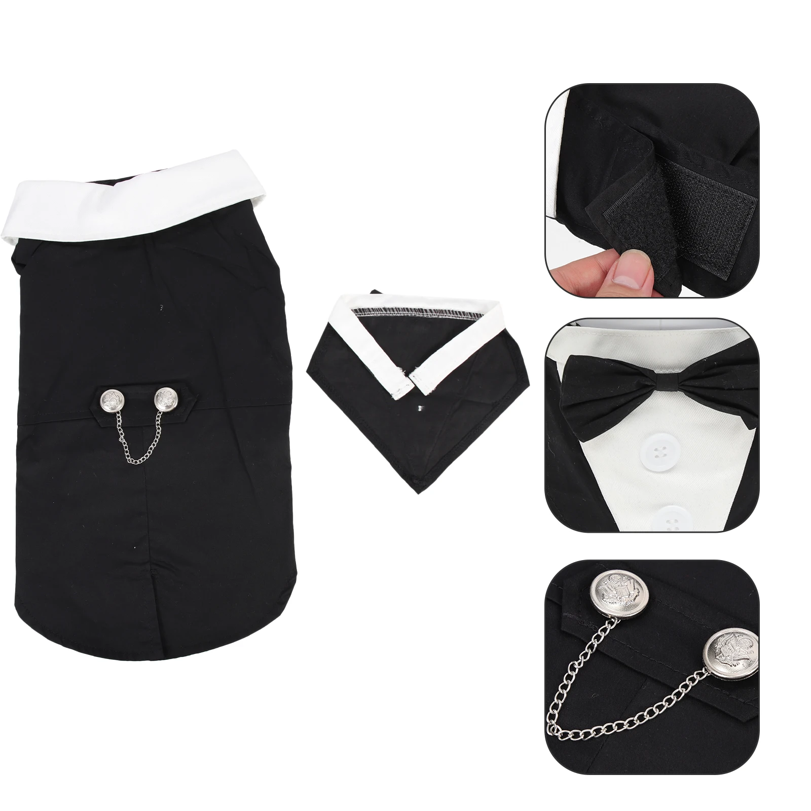 

Premium Suit Reusable Formal Wear Adjustable Stylish Puppy Wedding Outfit Comfortable Elegant Gentleman Attire Portable Tuxedo