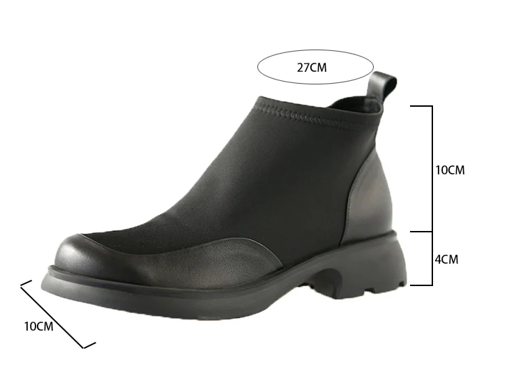 Careaymade-Genuine leather wider toe Autumn/Winter New Short Boots for Women Thick Heels Thickening Fluffy Lining and Warmth