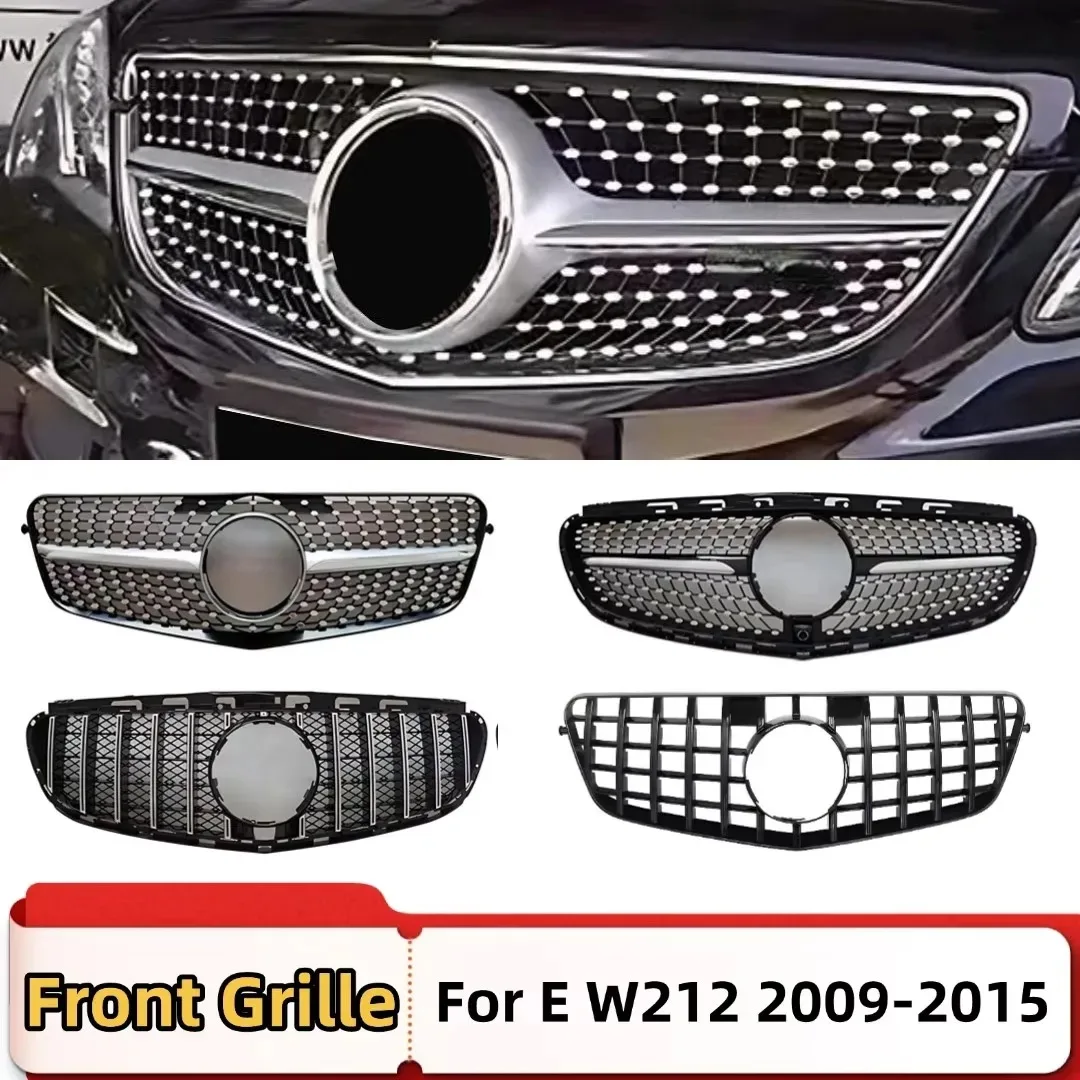 

For Mercedes Benz E class W212 2009-2015 E260 E300 E350 Front Mask Grille Bumper Grill Facelift Tuning Accessories Body Kit