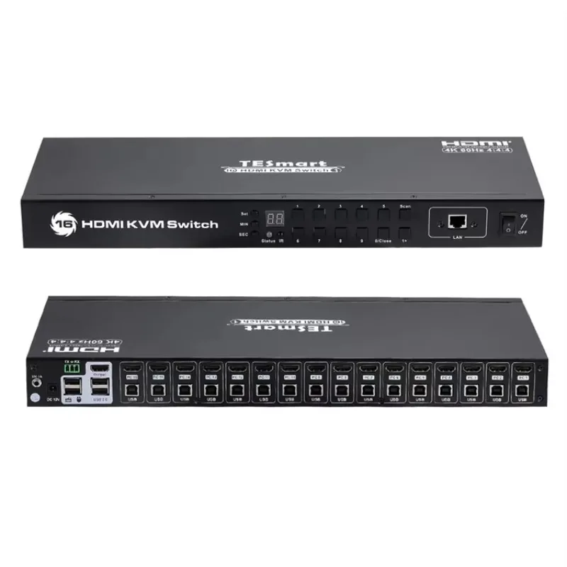 16 porte per commutatore KVM HDMI 4K60Hz Supporto RS232/LAN Stock di controllo disponibile