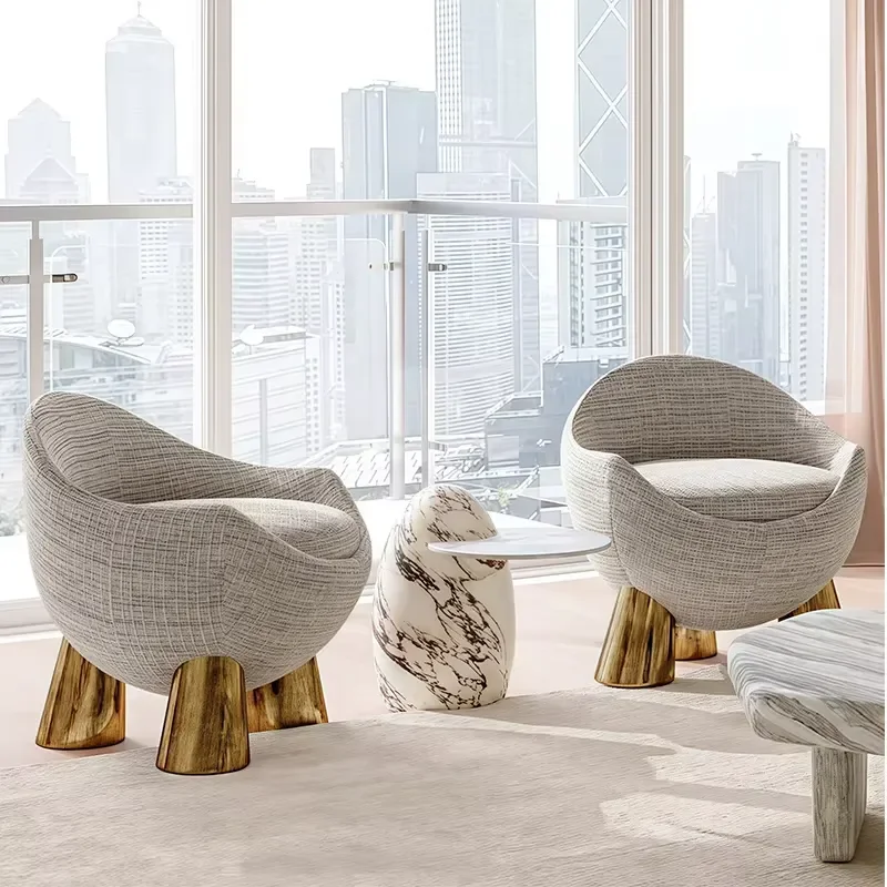 Contemporary Indoor Modern Leisure Chair Hight Quality Velvet Fabric Leisure Sofa Chair Home Furniture