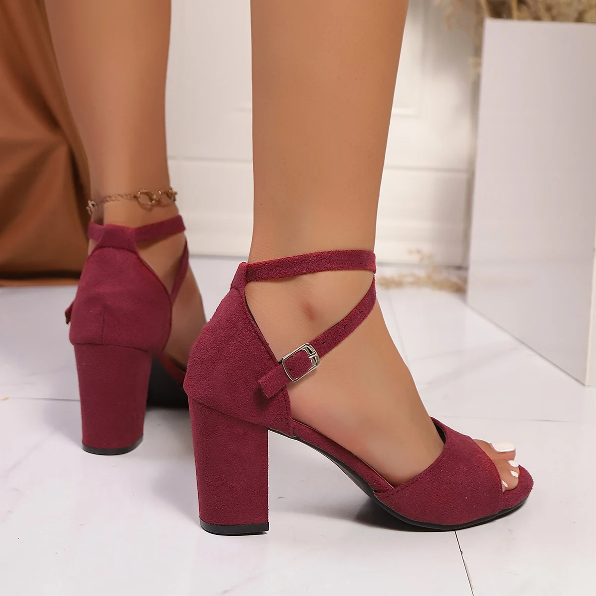 Summer Elegant Pointed Sexy Temperament High-heeled Sandals Fashionable Best Selling New Comfortable Plus Size Women's Shoes - Image 6