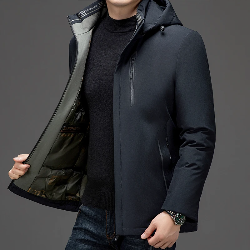ชาย High-end Parkas ฤดูหนาวธุรกิจใหม่ผู้ชาย Graphene Coat หนา Keep WARM Parkas ผู้ชายเย็นเสื้อลําลอง