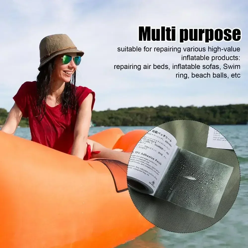 [HODR] TPU Transparentes Reparaturpflaster Wasserdichtes Klebeband für Zelt Regenmantel Boot Luftmatratze Schwimmring Leckage-Reparatur Outdoor-Ausrüstung – Detail 7