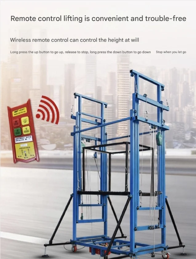 Electric Construction Hoist Picker Scaffold Ladder Foldable Working Platforms Electric Lifting Scaffold for Construction