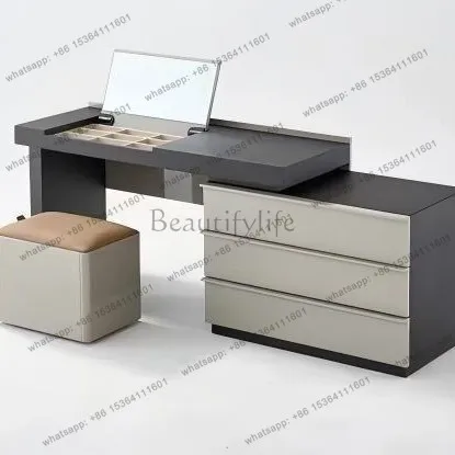 LS Italian minimalist dresser chest cabinet integrated high-end designer small apartment flip makeup