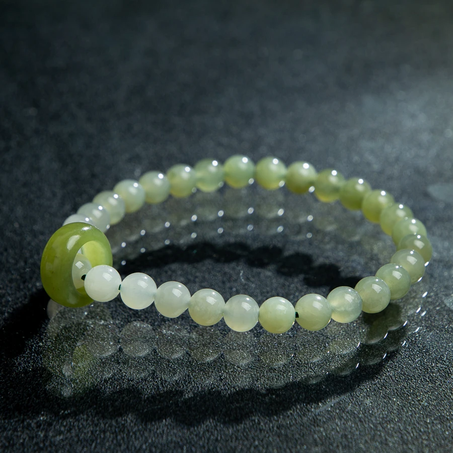 TIMESWIND الطبيعية الأصلية اليشم التدرج الأخضر جولة مطرز دائرة المرأة سوار الأزياء والمجوهرات مع شهادة #5