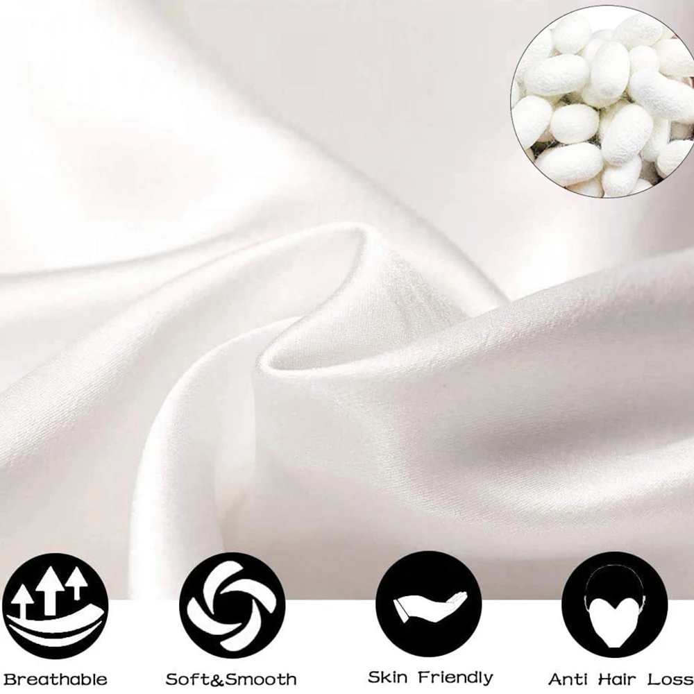 Natural silk pillowcase zipper style 22Momme100% mulberry silk pillowcase double-sided silk bed pillowcase