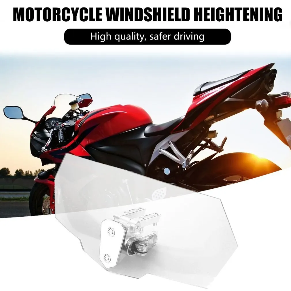 NEW Motorcycle Universal Modified Heightened Universal Small Windshield Windshield Installed Small Windshield