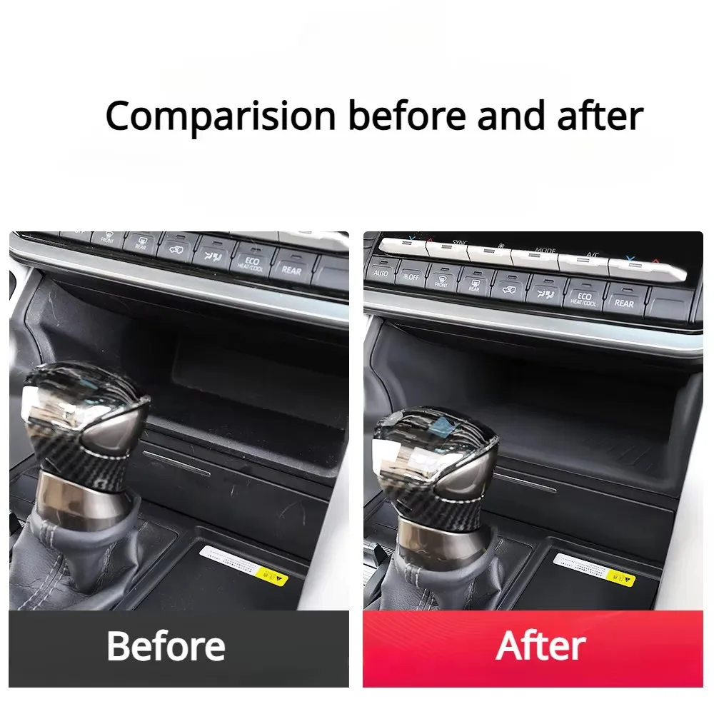 لاند كروزر LC300 2022 2023 2024 وحدة التحكم المركزية العلوي صندوق تخزين من السيليكون وسادة الغبار حصيرة اكسسوارات السيارات الداخلية #4