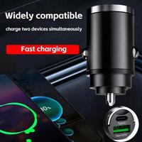 100W QC3.0 PD Mini Car Charger 12-24V Lighter Fast Charging Car USB Type C Charger for Xiaomi Samsung Huawei iPhone Power