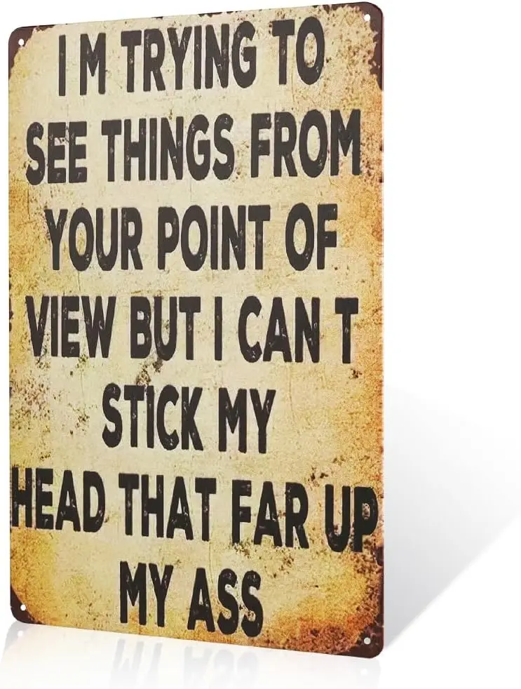 Retro metal wall sign,IM THINKING ABOUT YOU, home or office decoration