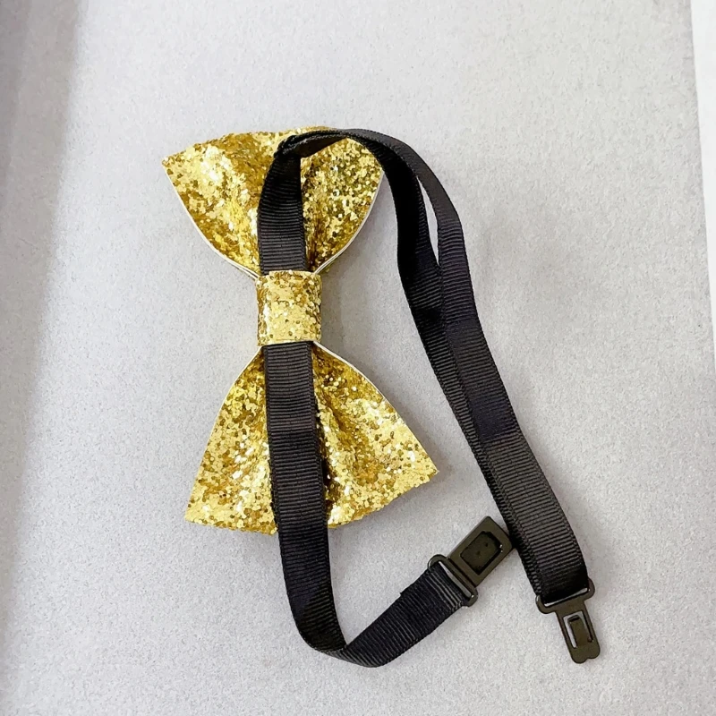 Sequins Neck Ties for Fashion Enthusiasts Stage Performances Lightweight Bowknot Tie Female Banquets Meetings Formal Tie