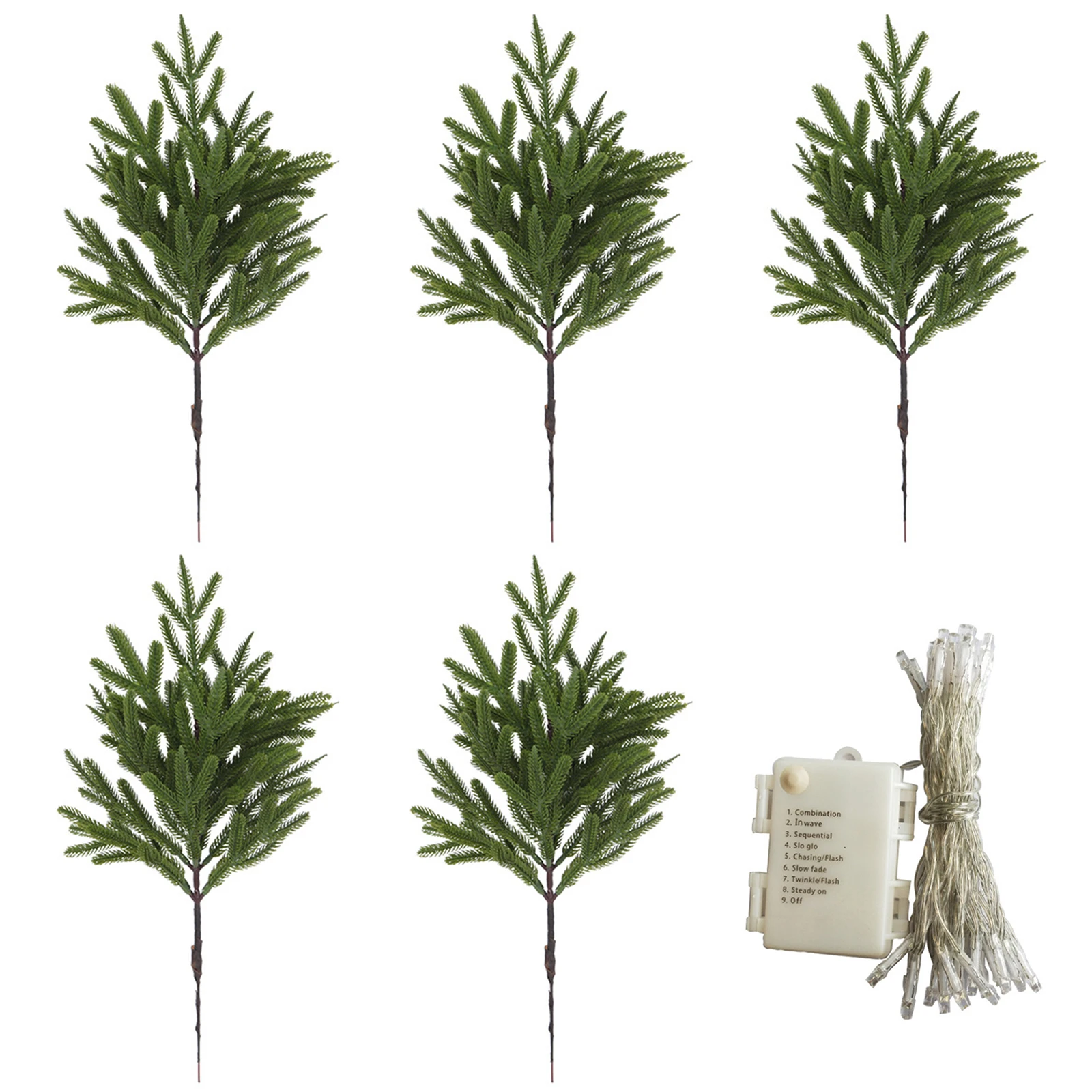 

Lighted Norfolk Pine Branches Artificial Greenery Christmas Real Touch Norfolk Stems Artificial Pine Branches for Vases