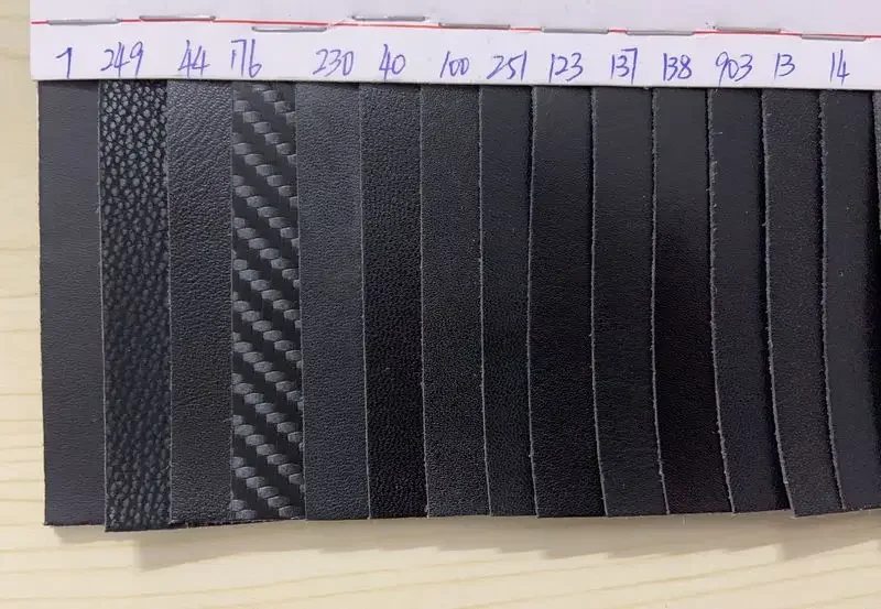 0.8mm Thickness Multiple Texture High-quality Wear Resistant Black Microfiber Pu Leather Materials