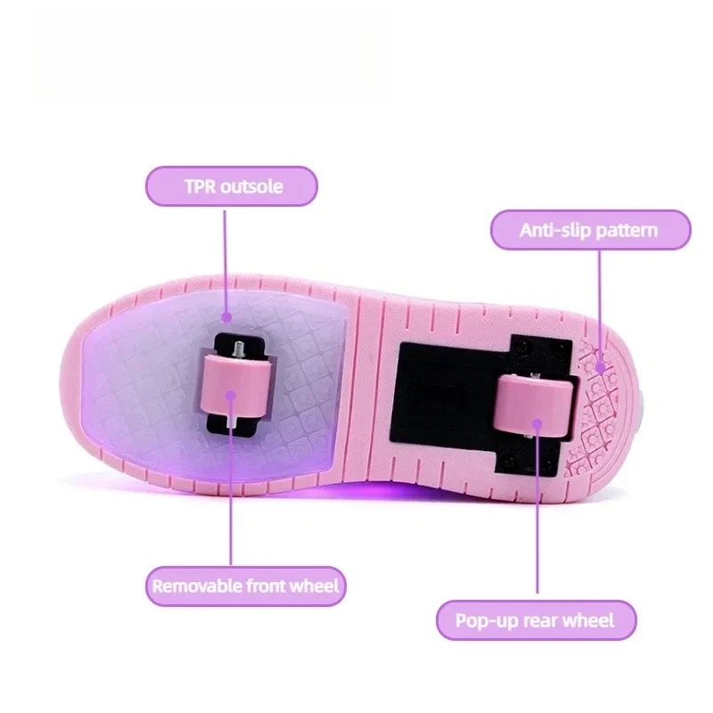New Kids Roller Skates Rolling Wheeled Shoes Removable Sneakers for Boys Girls Shoe with Wheel Speed Inline Powerslide Skate