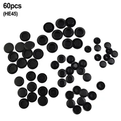 60Pcs Flush Mount Black Plastic Hole Plug Assortment Auto Body Sheet Metal Recessed And Flush Type Automotive Parts