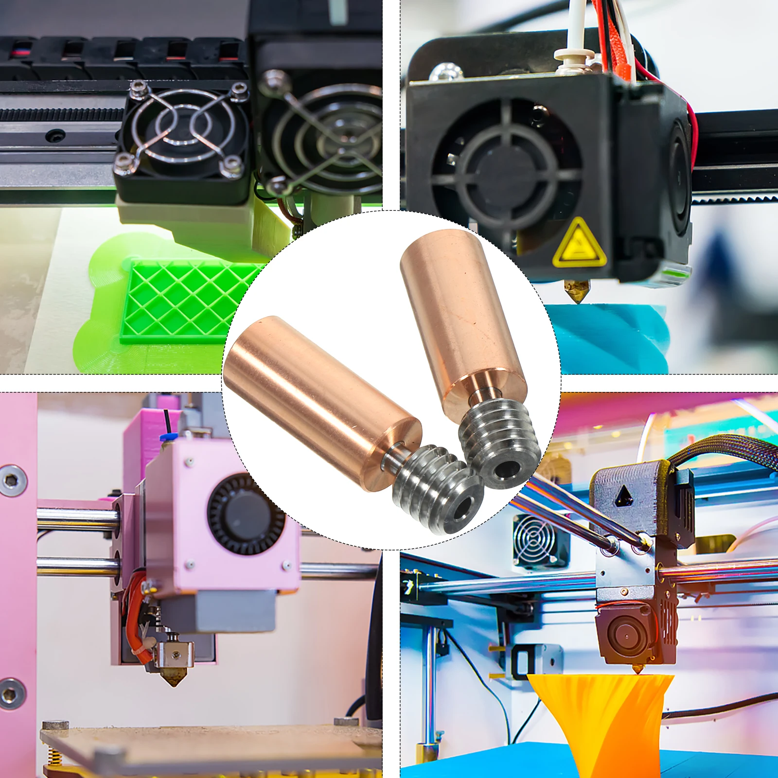 

2pcs 3D Printer Accessories Bi-Metal Heatbreak Smooth Heatbreak Throat Tube Rustless For 3D Printers Long Lasting