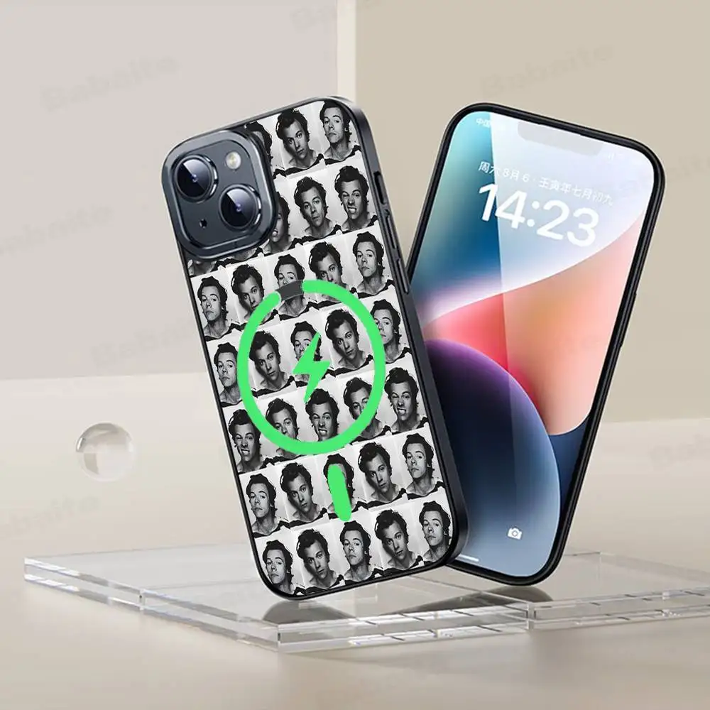 H-Harrys Music Styles Phone Case For iPhone 16 15 14 13 12 11 17 Pro Max Plus Magnetic Wireless Cover