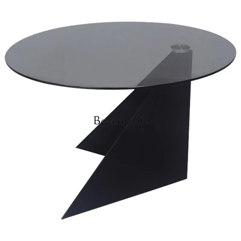 심플한 라운드 커피 테이블 이미지