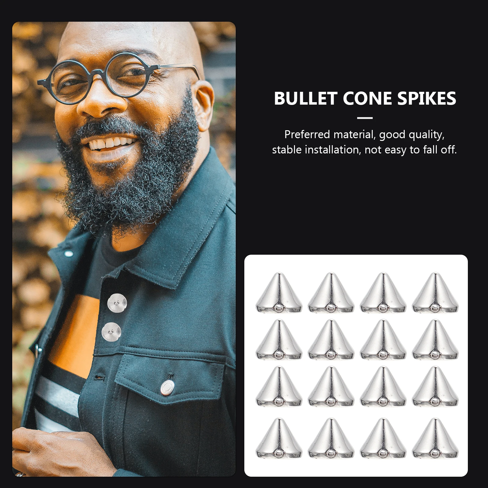 

200Pcs DIY Ccb Rivets Cone Spikes Punk Style for Clothing Bags Shoes Handmade Accessories Cone Spikes Punk Style Rivets
