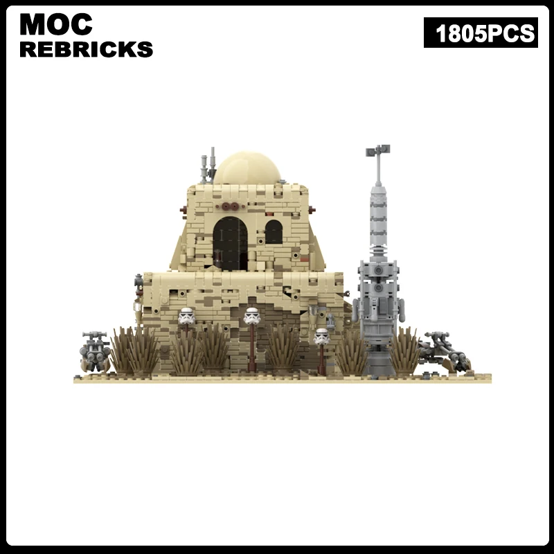 Space WarฉากสถาปัตยกรรมFort Desert House MOC Building Blockชุดอิฐของเล่นเด็กคริสต์มาสของขวัญ