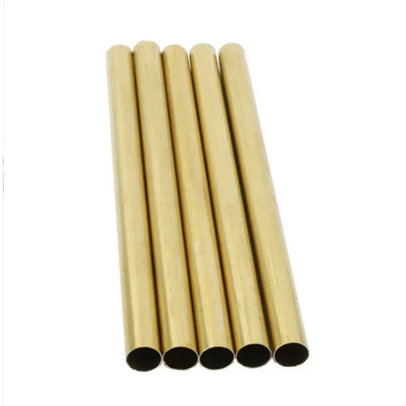 Tubo de tubulação de bronze fino redondo reto oco, diâmetro exterior 8, 8.5mm, 300, 500mm, OD 8mm, 3 PCes-5 PCes