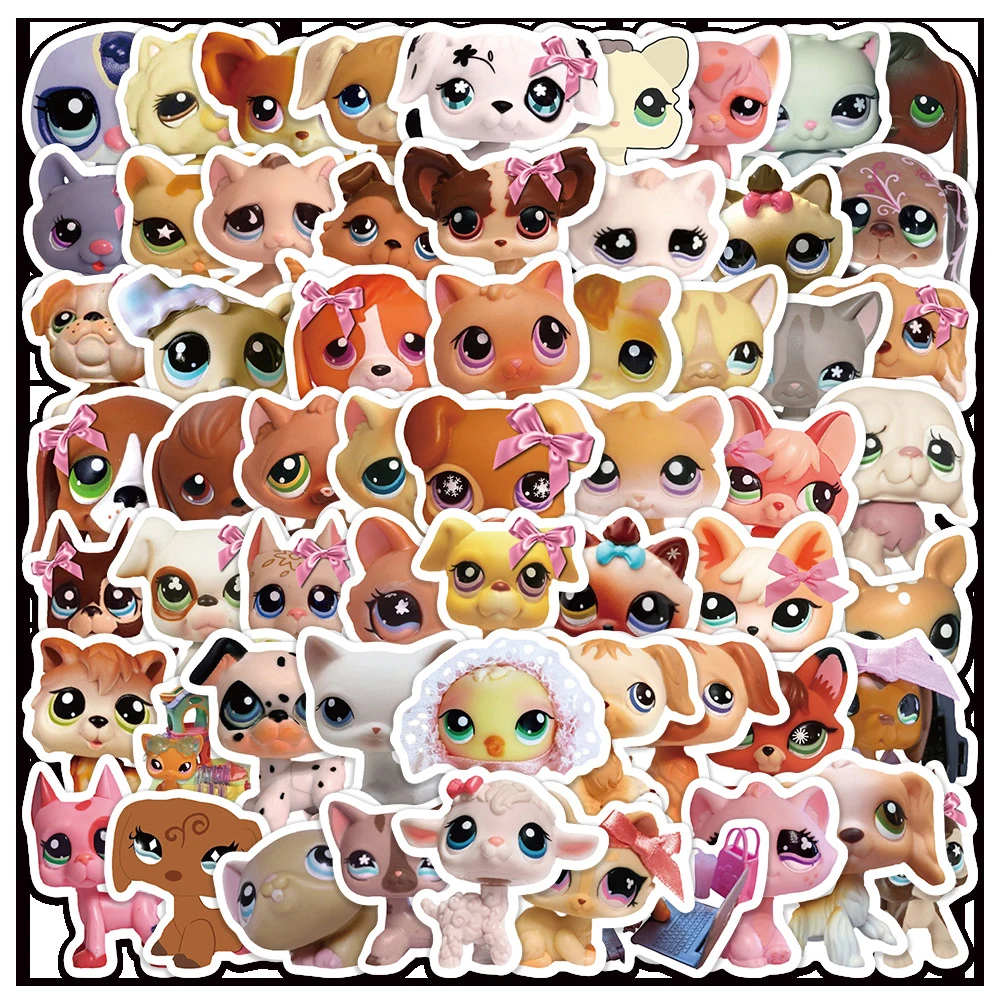 10/30/60pcs Funny Game Littlest Pet Shop Stickers Kids DIY Decals Toy Stationery Phone Case Notebook Cute Cartoon Sticker Decor