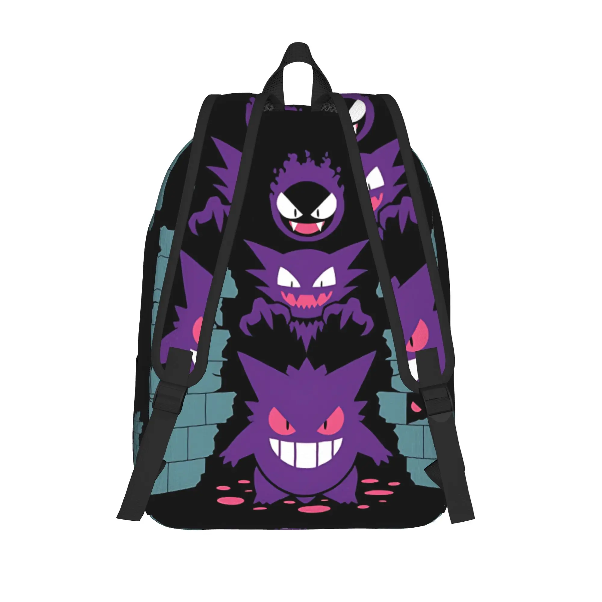 Fashion Pokemon Halloween Gengar Backpack  Mochilas Light For Work Office Retro Washable Rucksack