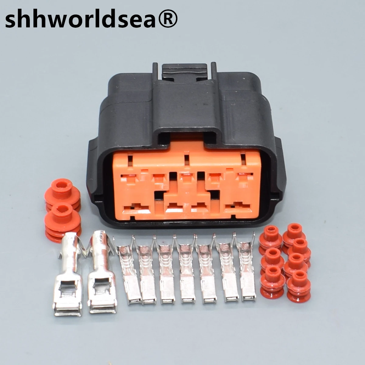 

shhworldsea 9 Pin 6195-0238 Sealed Adapter Auto Parts 2.2 4.8 Series Auto Wire Harness Composite Connector Waterproof Socket