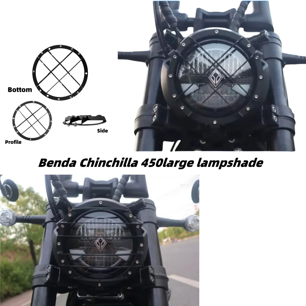 

Grand abat-jour rétro modifié pour Benda Alberchilla, couvercle en filet de lampe, 450, 500