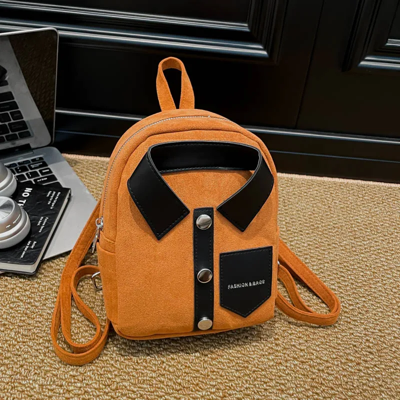 

Small Backpack Punk Jacket Design Shoulder Bag For Teenager Fashion Backbag personality School Bag Cute Lady Girls Phone Purse