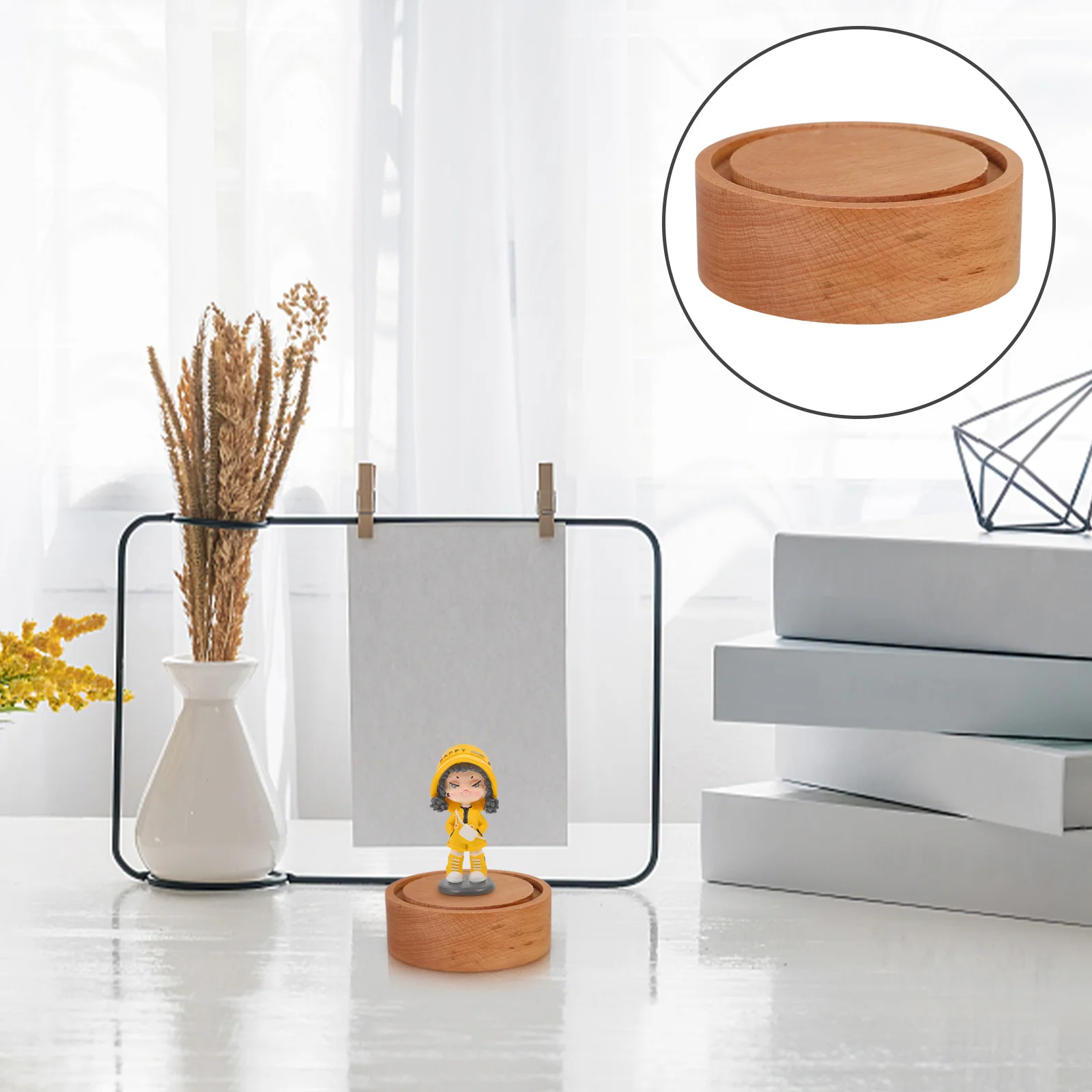 

DIY Wooden Music Box Base Rotatable Platform for Craft Projects Precision Engineered Smooth Spinning Musical Box Part Safe